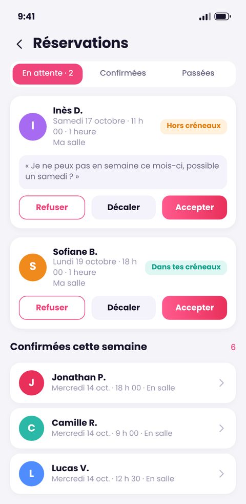 Réservations