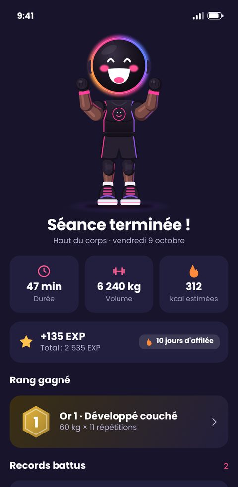 Bilan de séance
